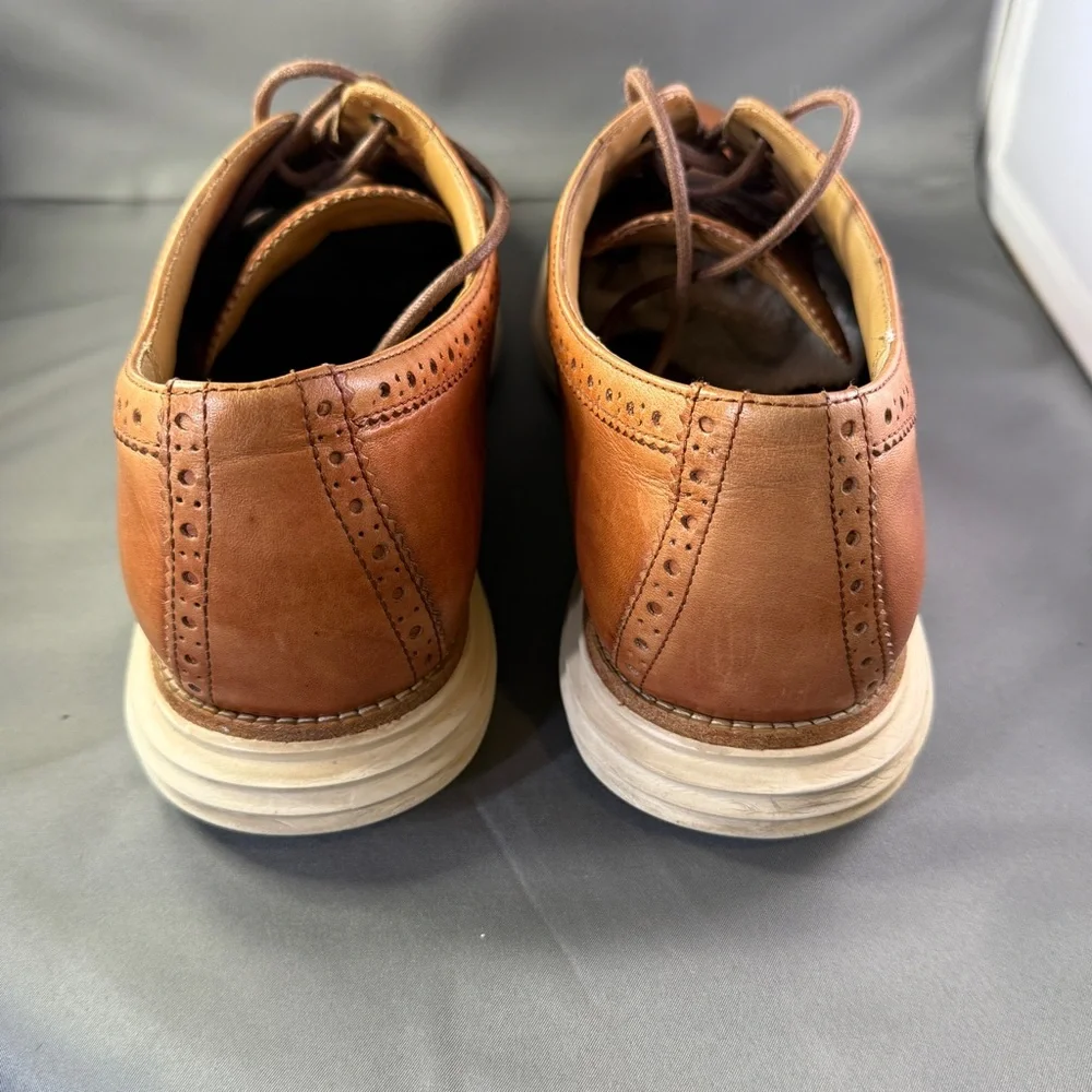 Cole Haan LunarGrand Wingtip Oxford Brown Leather Shoes Men’s‎ 10.5M